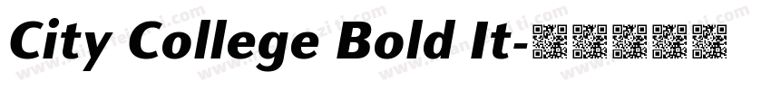 City College Bold It字体转换